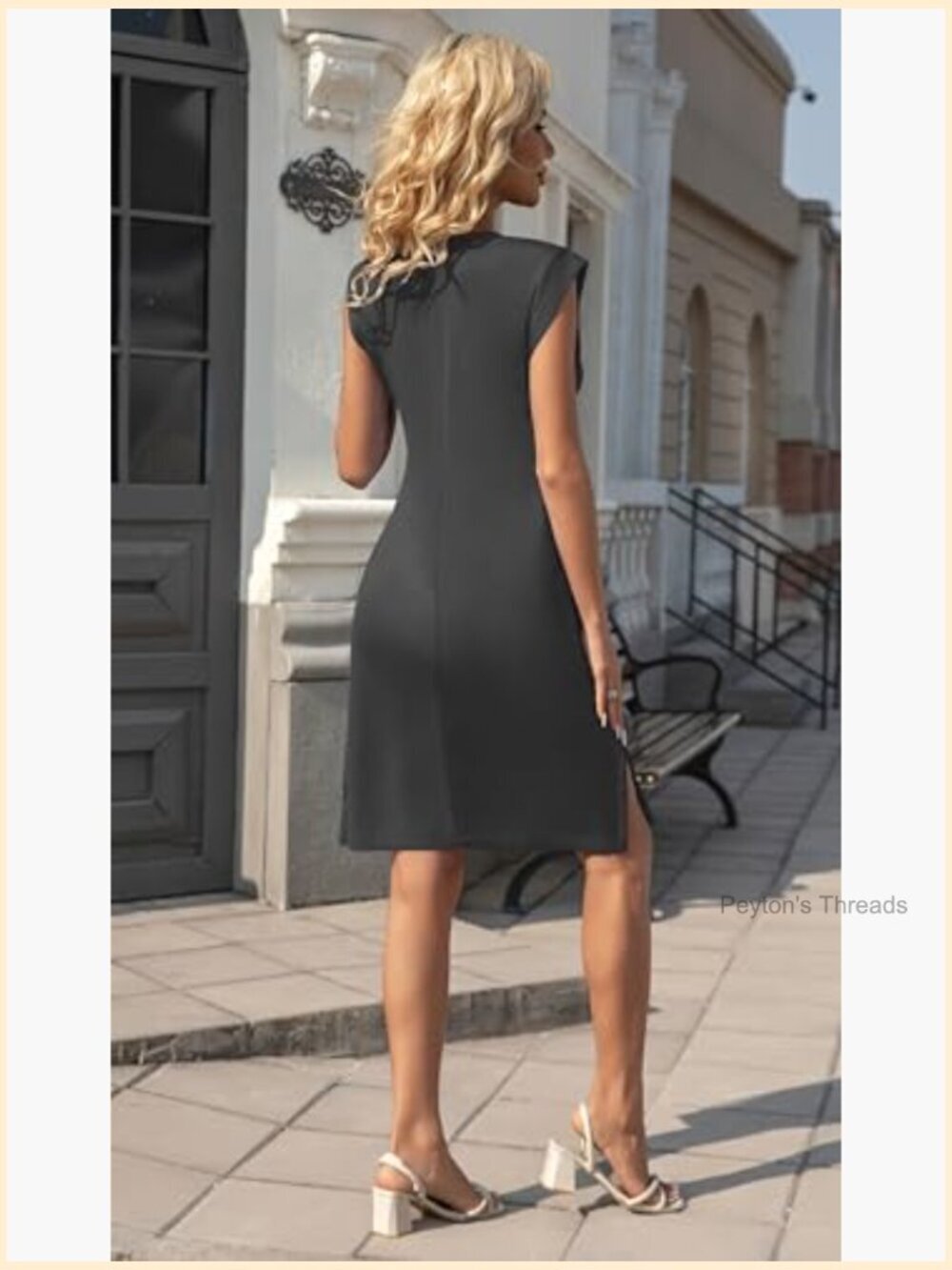 Sleeveless Midi Dress with Pockets, Wrinkle-Free, Loose Fit - Picture 3 of 7